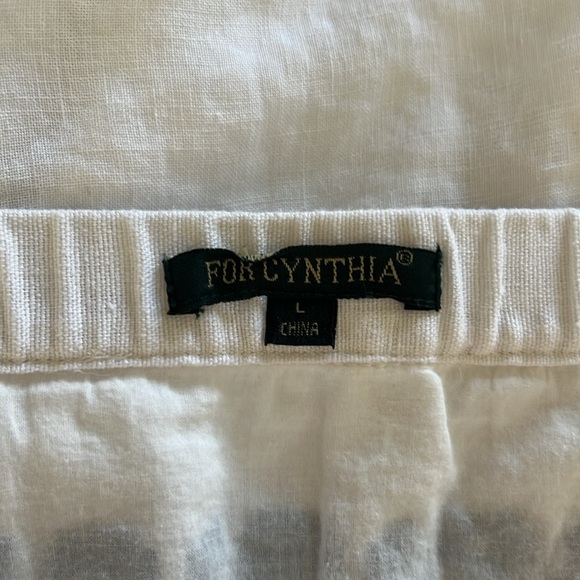 White and Blue Fringe Skirt - Picture 3 of 3